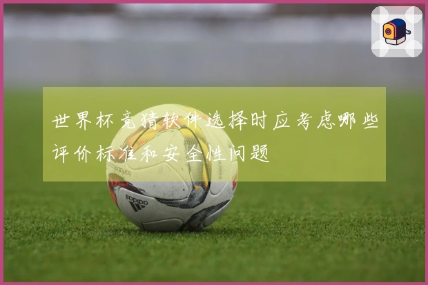 世界杯竞猜软件选择时应考虑哪些评价标准和安全性问题